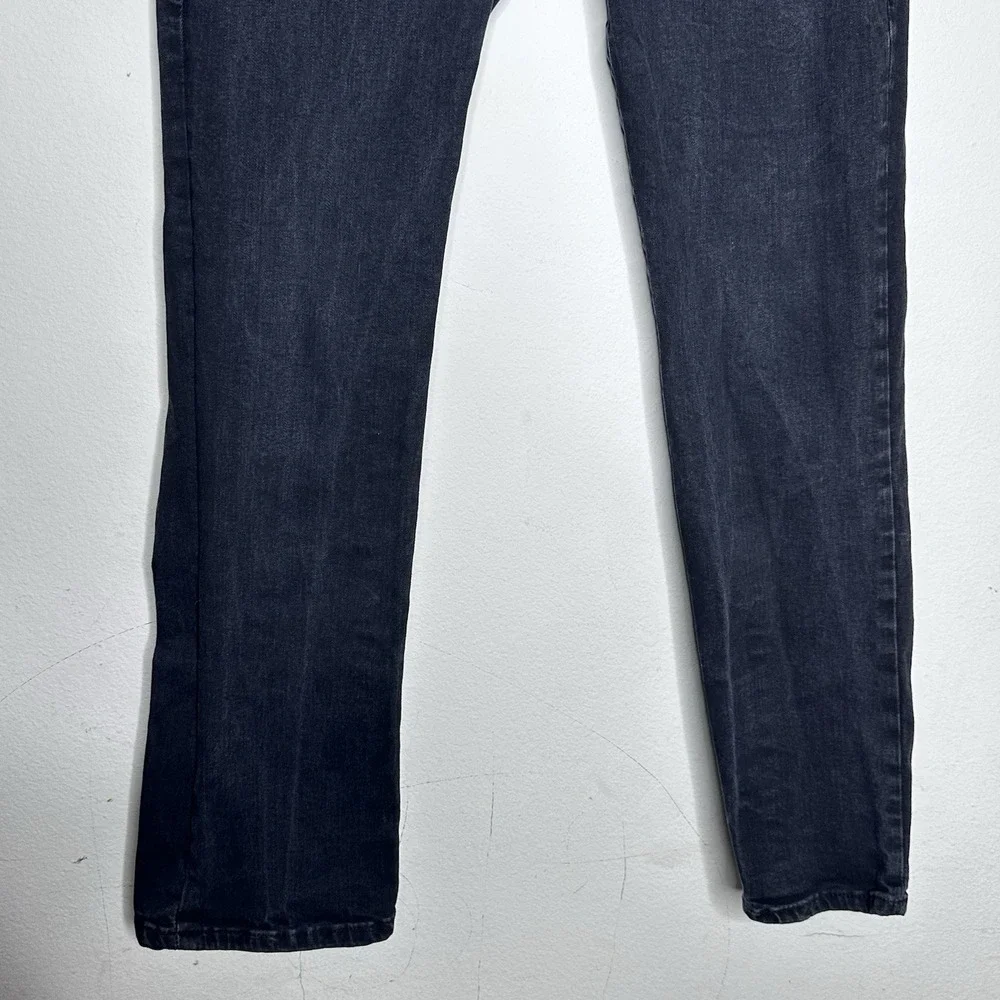 True Religion Jeans Mens 31 Black Denim Ricky‎ Relaxed Straight Flap Pocket